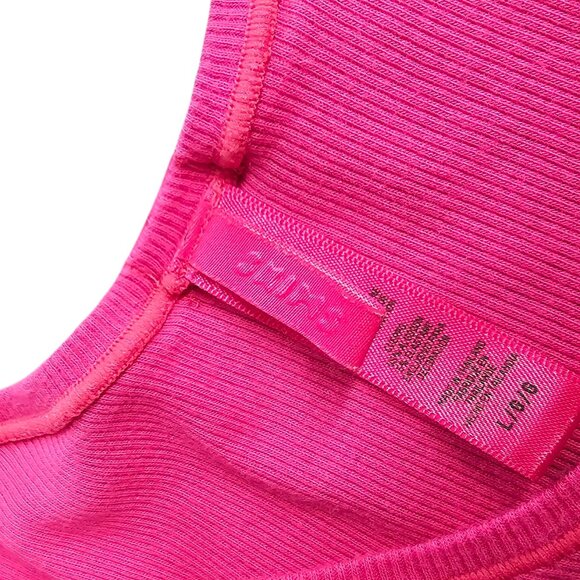 SKIMS Womens Ribbed Cropped Tank, Pink, Cotton Blend, Size Large - Picture 5 of 8